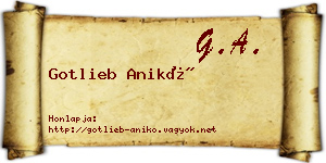 Gotlieb Anikó névjegykártya