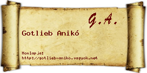 Gotlieb Anikó névjegykártya